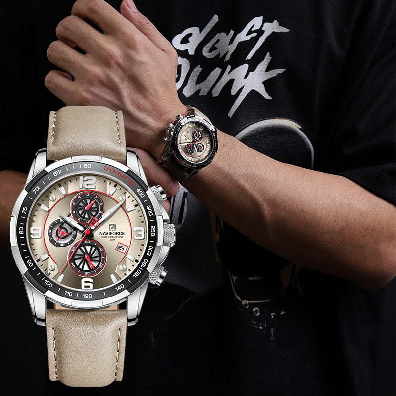 NAVIFORCE Waterproof Leather Watch