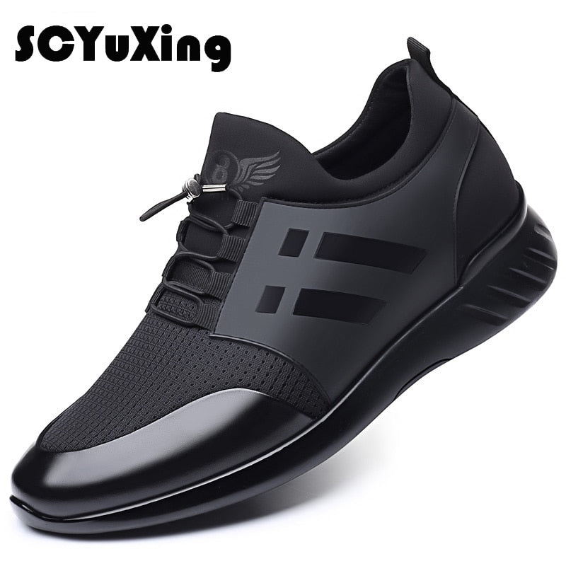 SCYUXING Black Leather Shoes