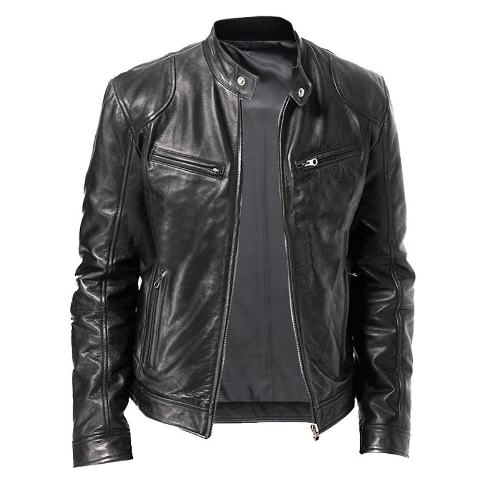 Faux Leather Field Jacket