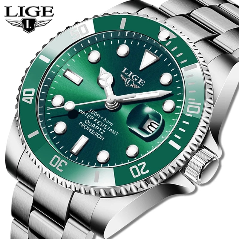 LIGE Luxury Diver's Watch