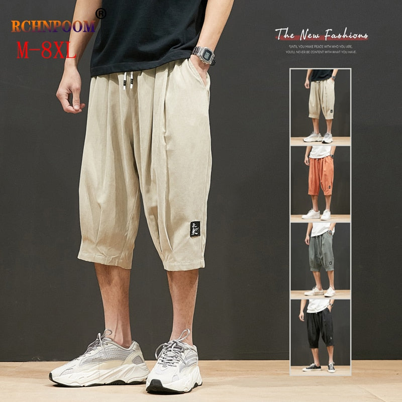 Loose Knee-Length Shorts