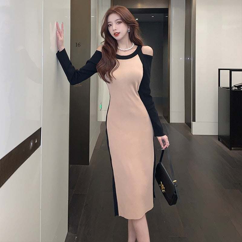 YUQI Elegant Long Sleeve Dress