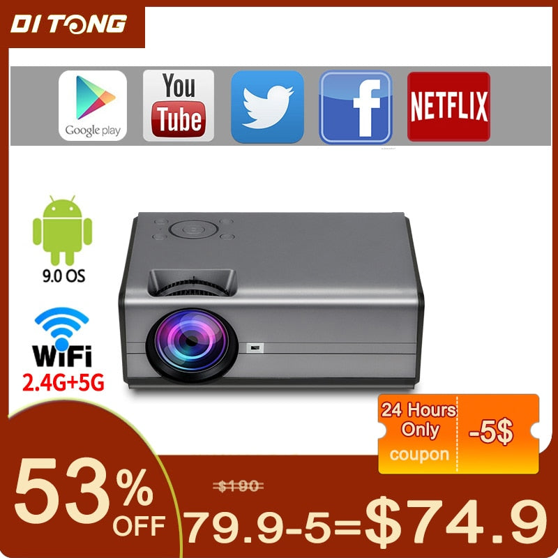 DITONG 1080P LED Mini Projector