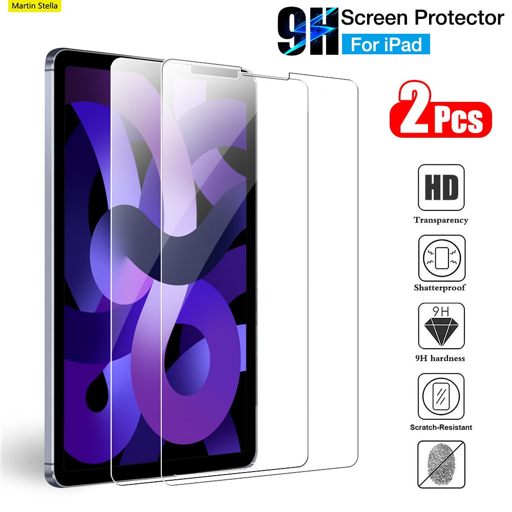 2 Piece Tempered Glass Screen Protector For iPad