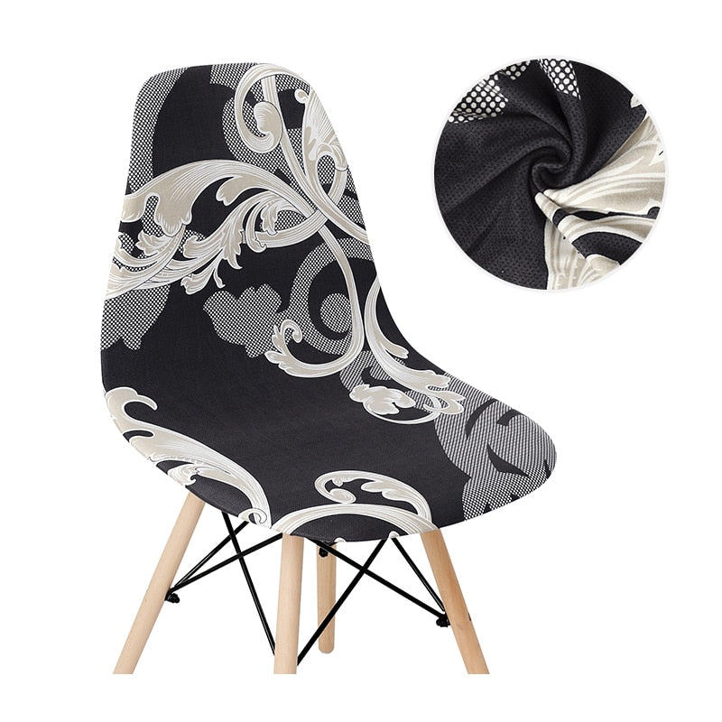 Solid Color Shell Chair Cover
