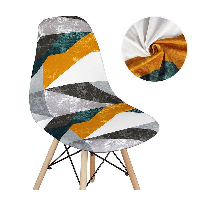 Solid Color Shell Chair Cover