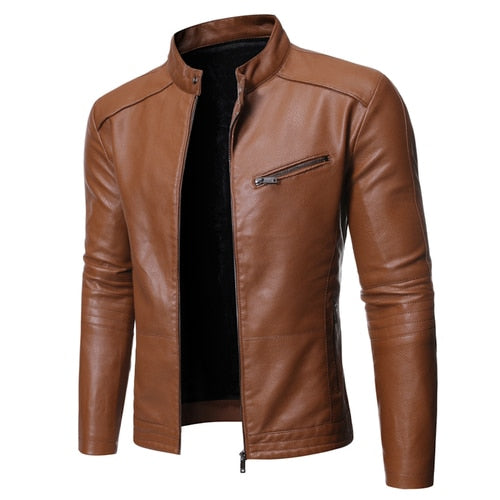 Casual Faux Leather Jacket