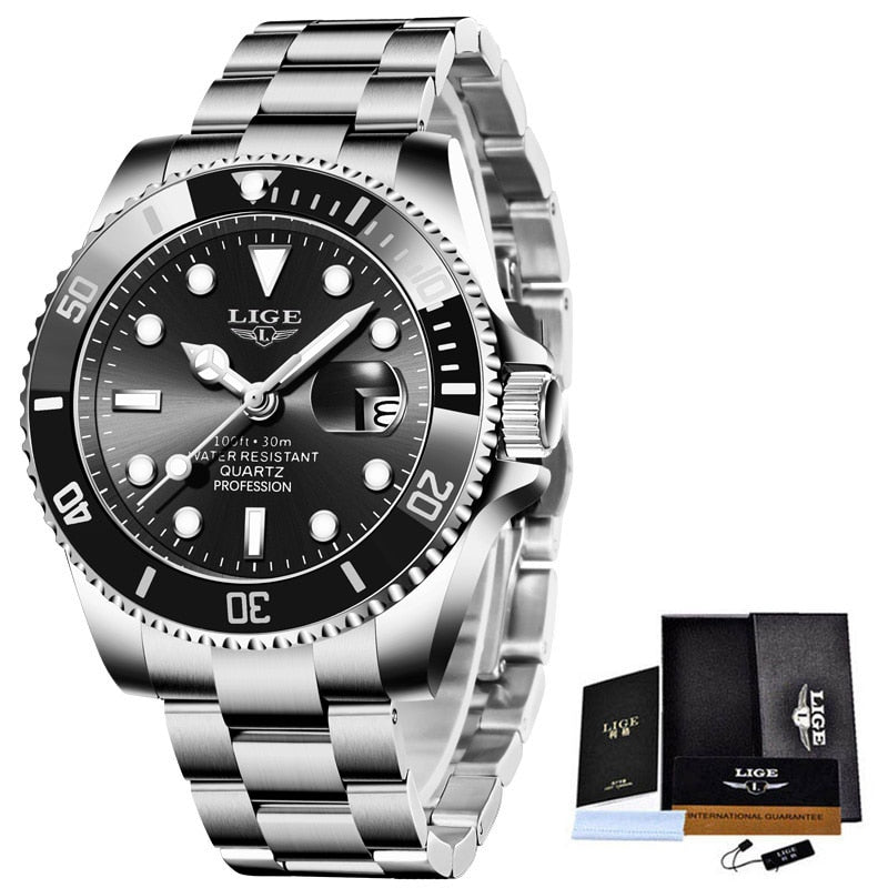 LIGE Luxury Diver's Watch