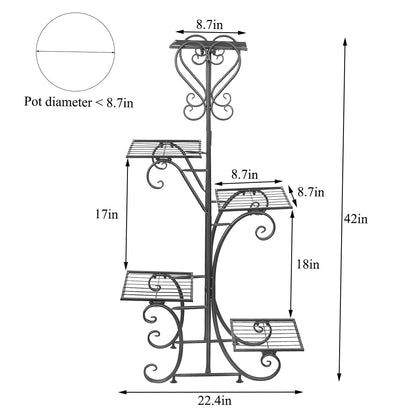 5 Tier Tall Plant Stand