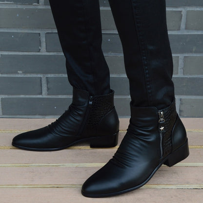Leather Ankle Boots with Zip