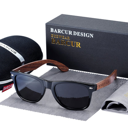 BARCUR Black Walnut Sunglasses
