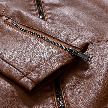 Casual Faux Leather Jacket