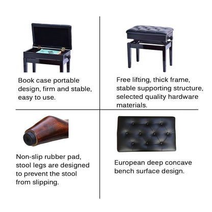 Wooden Piano Bench