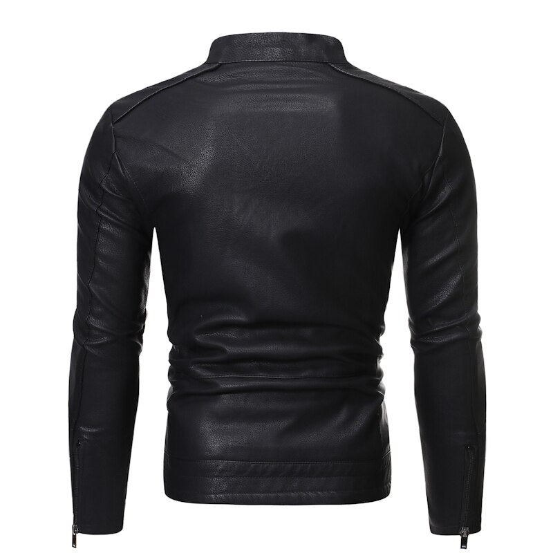 Casual Faux Leather Jacket