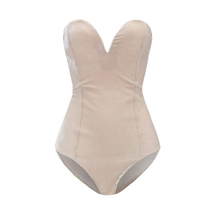 Velvet Lace Up Bodysuit