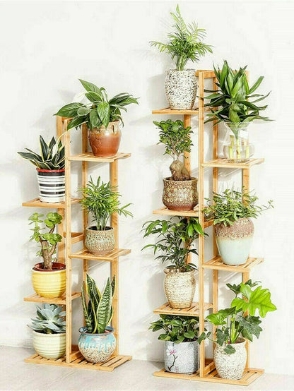 5/6 Tier Bamboo Plant Shelf