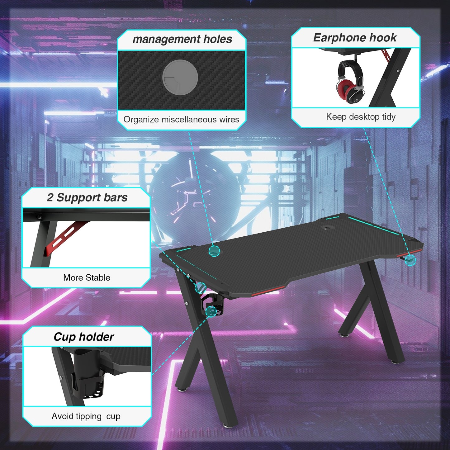 RGB Gaming Desk