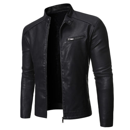 Casual Faux Leather Jacket