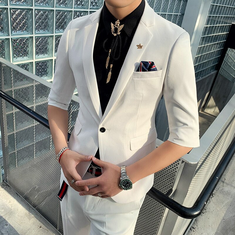 2 Piece Mid-Sleeve Suit