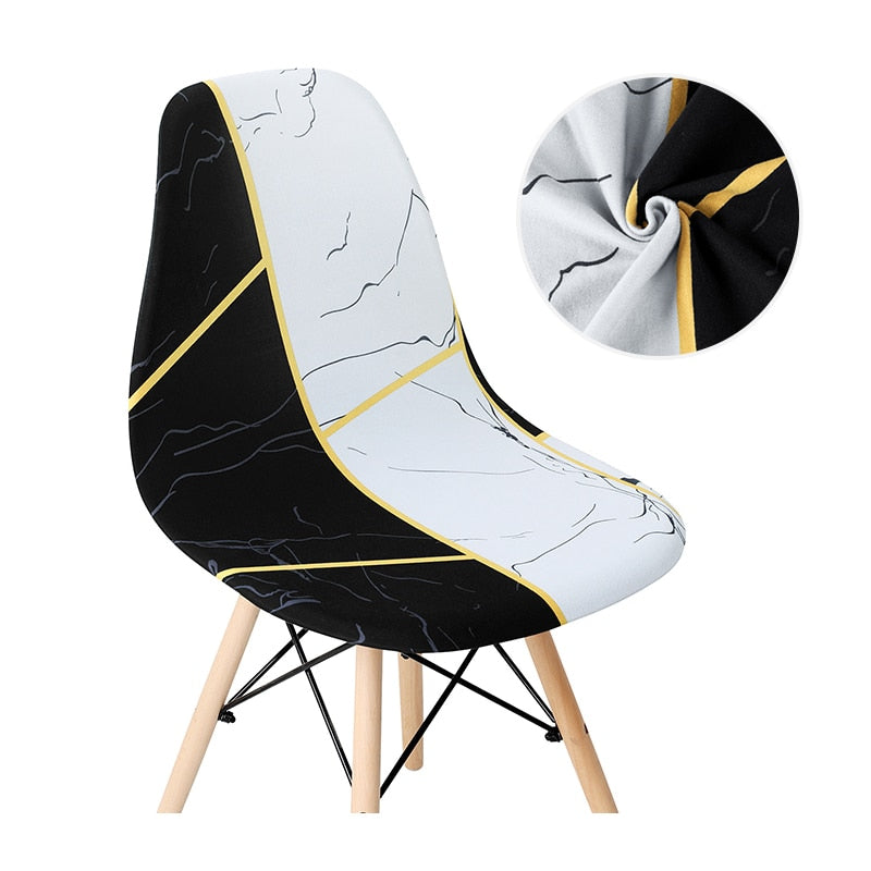 Solid Color Shell Chair Cover