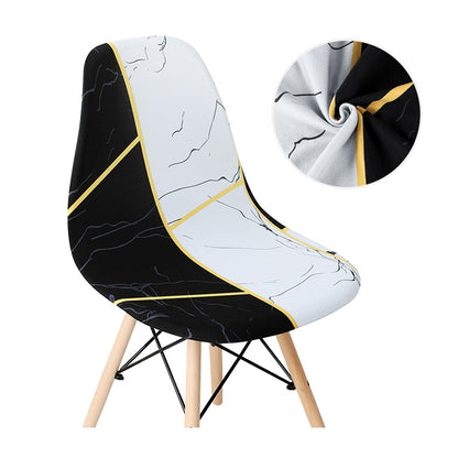 Solid Color Shell Chair Cover