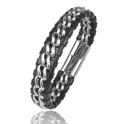 Genuine Gold Plated Leather Bracelet