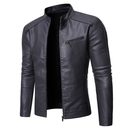 Korean Faux Leather Jacket