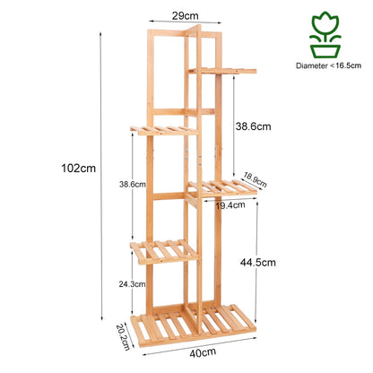 5/6 Tier Bamboo Plant Shelf