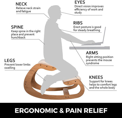 VEVOR Ergonomic Rocking Stool