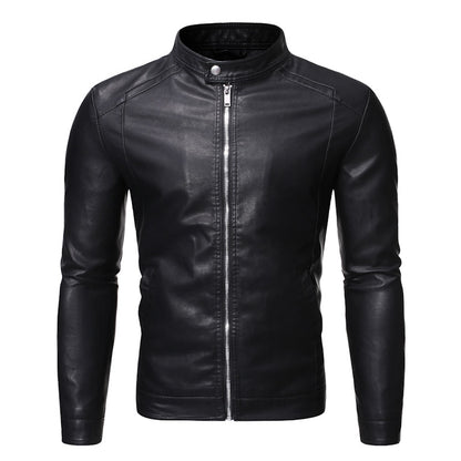 Faux Leather Casual Jacket