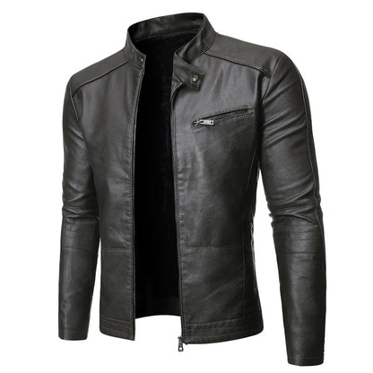 Korean Faux Leather Jacket