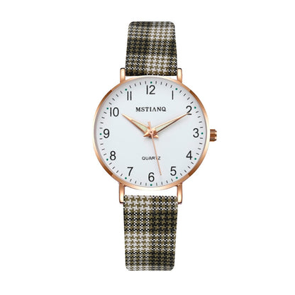 KZD Leather Strap Watch