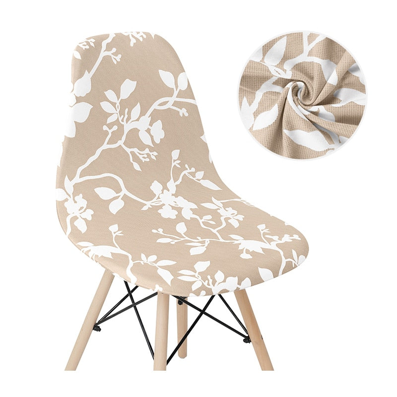 Solid Color Shell Chair Cover