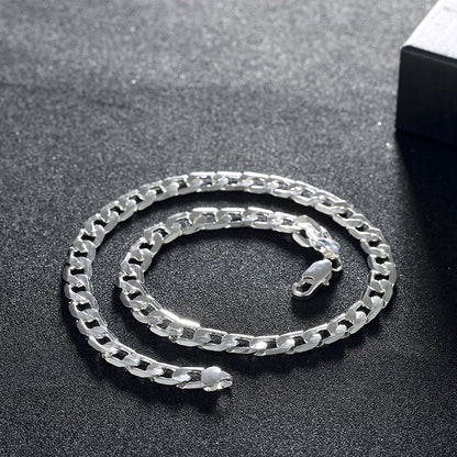 Stirling Silver 8mm Luxury Necklace