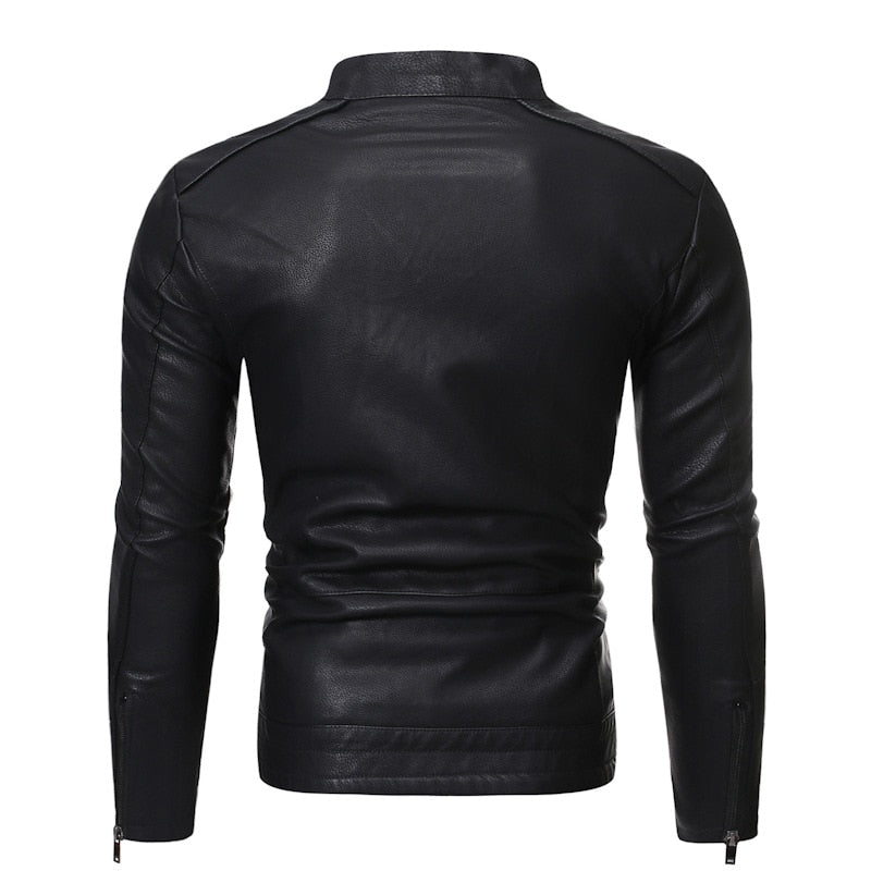 Korean Faux Leather Jacket