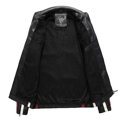 Faux Leather Racing Jacket