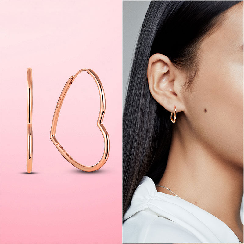 925 Silver Heart CZ Earrings