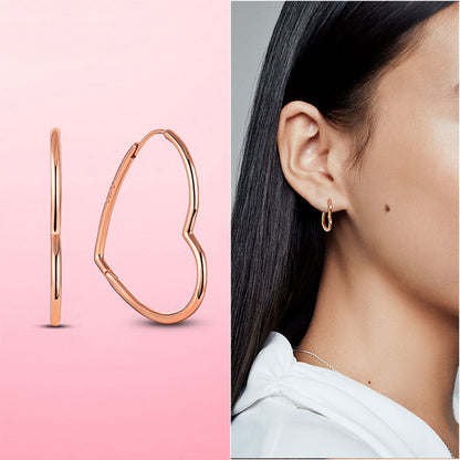 925 Silver Heart CZ Earrings