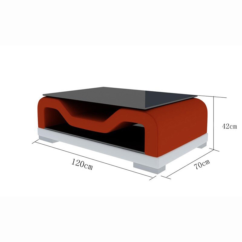 MANBAS Luxury Smart Living Room Sofa w/ BT, Speakers, Coffee Table & TV Stand