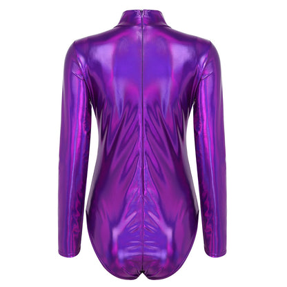 Chic Try Metallic Leotard