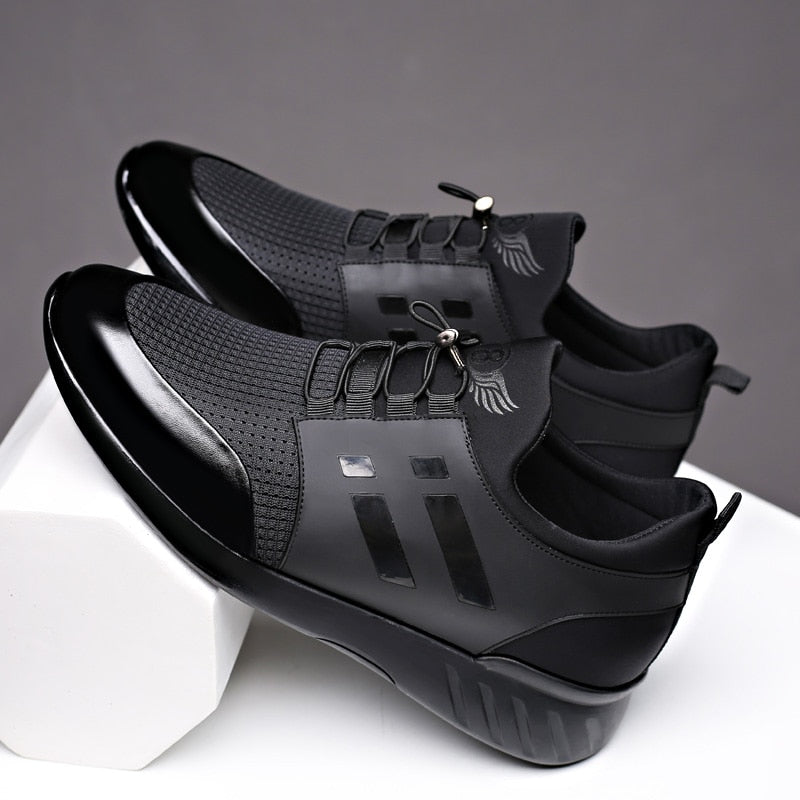 SCYUXING Black Leather Shoes