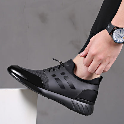 SCYUXING Black Leather Shoes