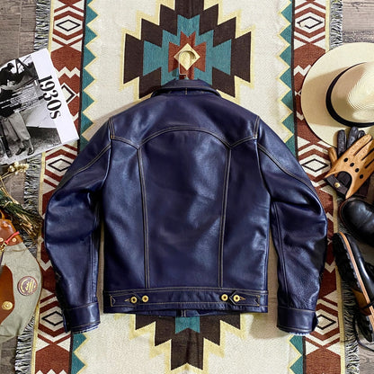 Cuero Slim Blue Jacket