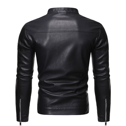 Faux Leather Casual Jacket