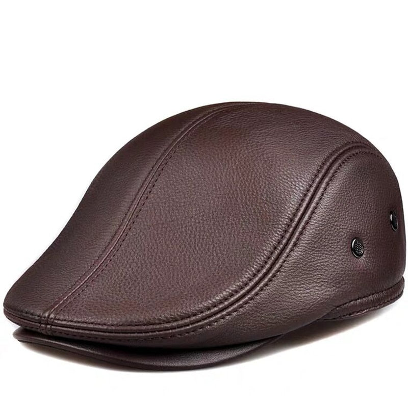Leather WInter Beret