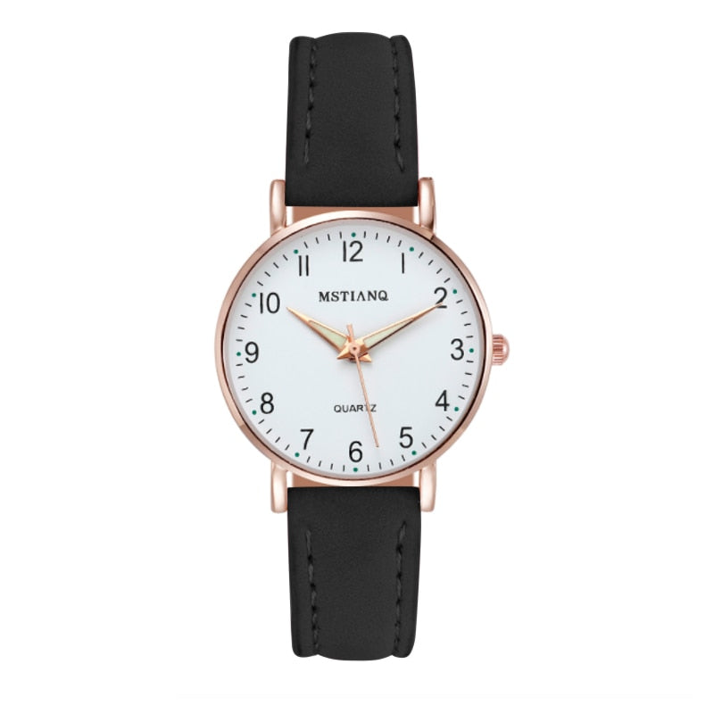 KZD Leather Strap Watch