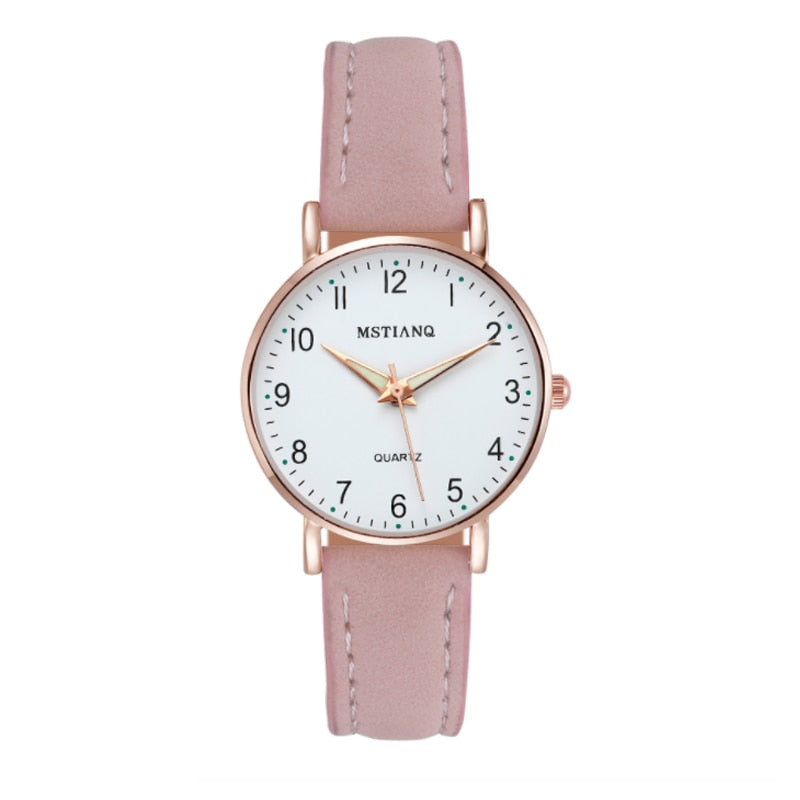 KZD Leather Strap Watch