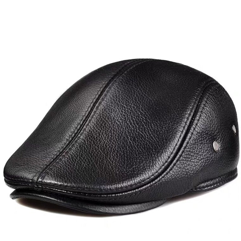 Leather WInter Beret