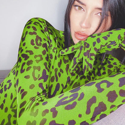 BKLD Turtleneck Leopard Print Bodysuit