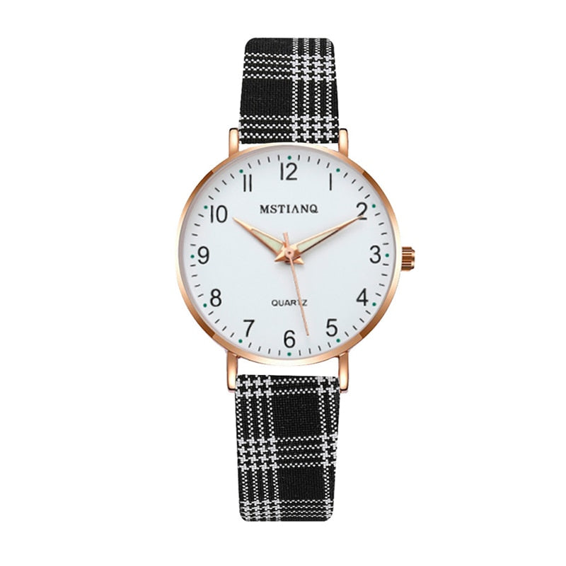 KZD Leather Strap Watch